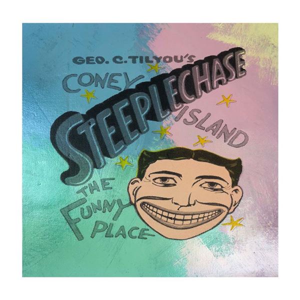 Steeplechase, Coney Island by Steve Kaufman (1960-2010)