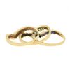 Image 6 : (3) 14K Yellow Gold 0.42 ctw Ruby Emerald & Sapphire Stackable V Band Rings