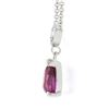 Image 5 : NEW 14K Gold 1.99 ctw Pear Pink Sapphire & Round Diamond Dangle Pendant Necklace