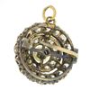 Image 3 : Antique Victorian 14k Gold 2.2 ctw Diamond & Pearl Dual Circle Pin Brooch Pendan