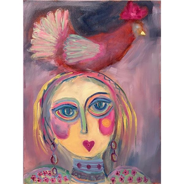 Susan Manders Chicken with Lady Underneath