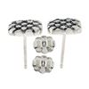 Image 1 : 18k White Gold 0.36 ctw Mosaic Prong Set Sapphire Cushion Shape Stud Earrings