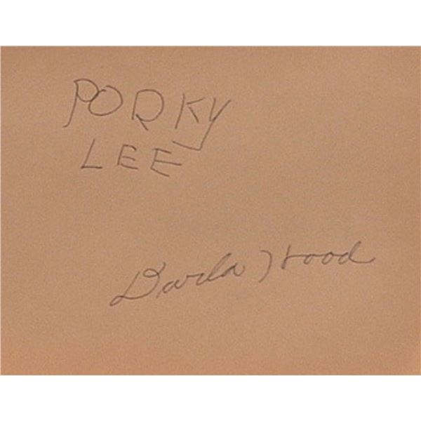 Our Gangs Porky Lee and Darla Hood signature slip