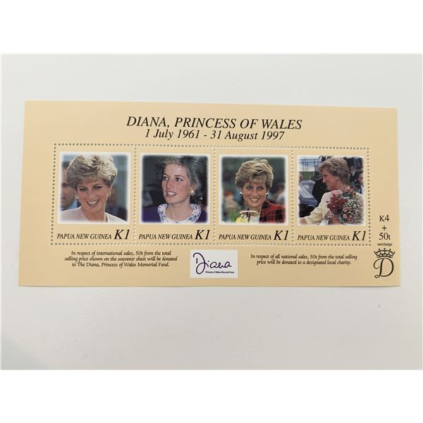 Papua New Guinea Diana Princess of Wales commemorative stamp set