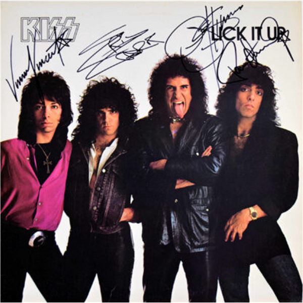 Kiss signed Lick It Up album