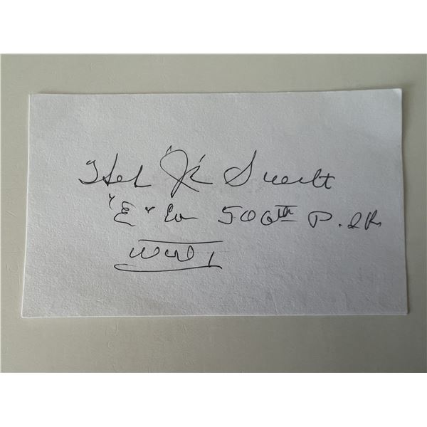 WWI Herbert J Suerth Jr original signature