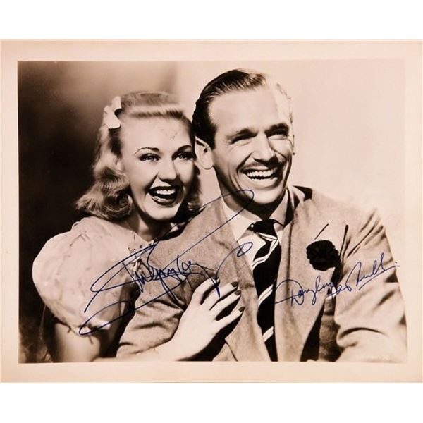 Ginger Rogers and Douglas Fairbanks signed portrait photo