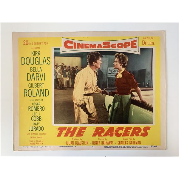 The Racers original 1955 vintage lobby card