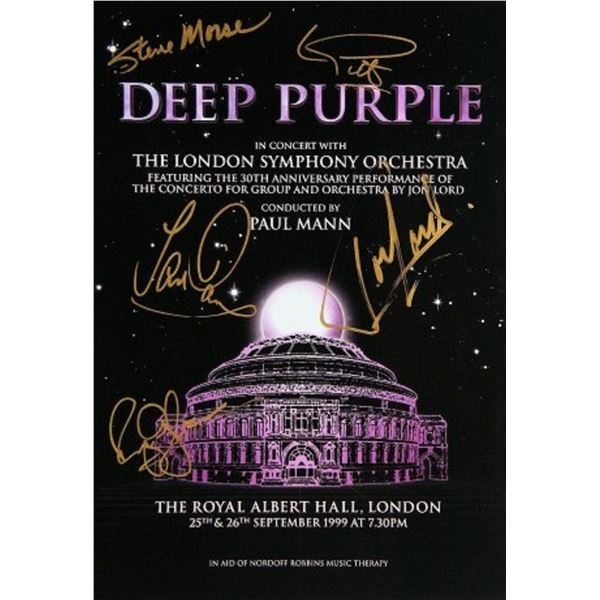 Deep Purple signed tour book