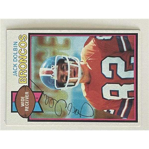 Denver Broncos Jack Dolbin 1979 Topps #484 signed trading card