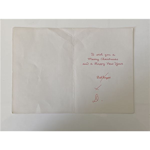 Dick Sargent signed holiday card