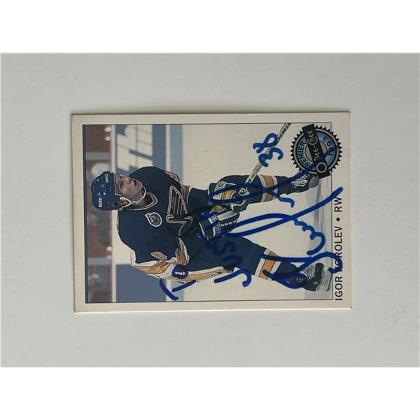 St. Louis Blues Igor Korolev 1993 O-Pee-Chee #53 signed trading card