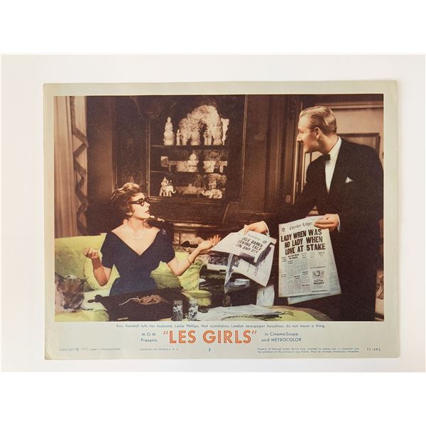 Les Girls original 1957 vintage lobby card