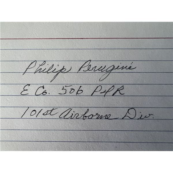 WWII Philip Perugini original signature