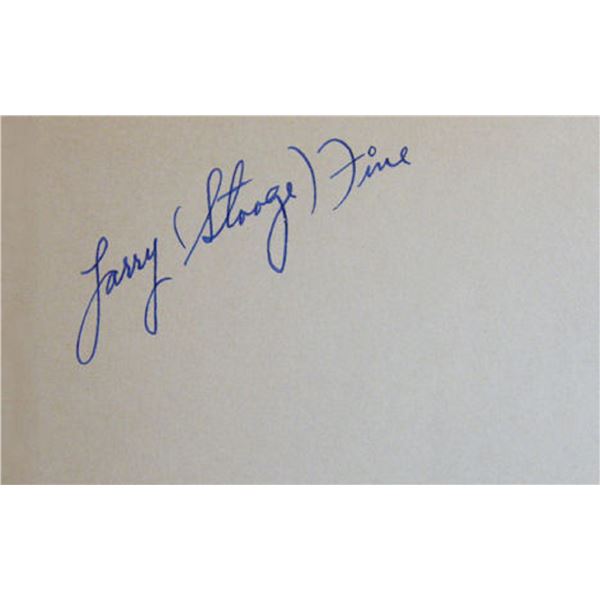 Larry Fine signature slip