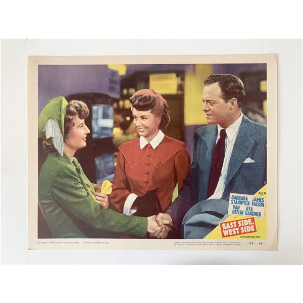 East Side, West Side original 1950 vintage lobby card