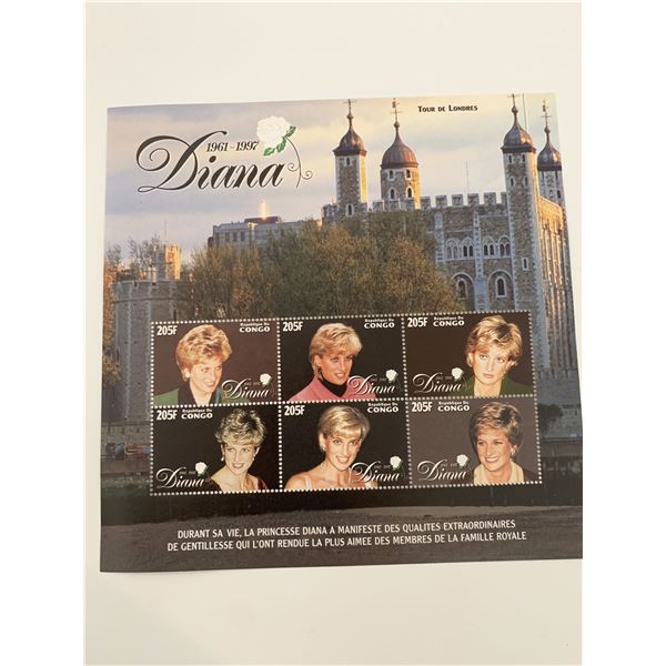 Diana Princess of Wales commemorative stamp set