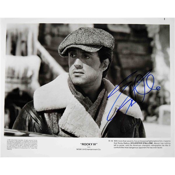Sylvester Stallone signed movie still photo