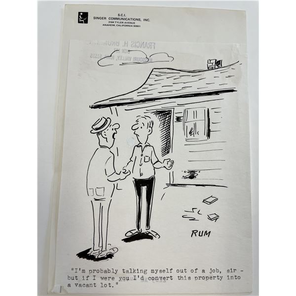 Frank Brummer Original Cartoon