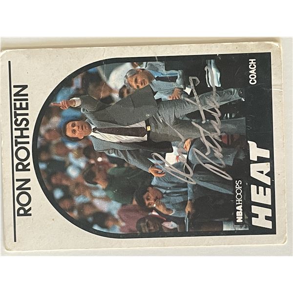 Miami Heat Coach Ron Rothstein 1989 NBA #172 signed trading card
