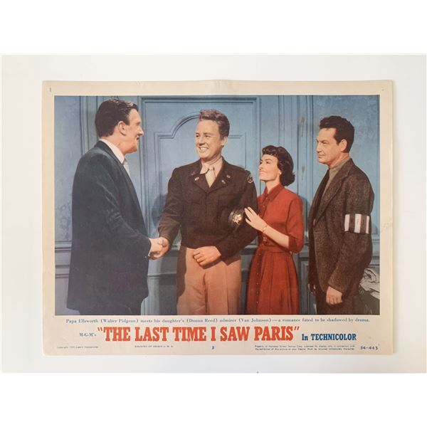 The Last Time I Saw Paris original 1954 vintage lobby card