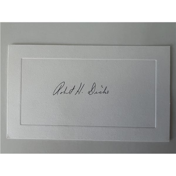 Physicist Robert H. Dicke original signature