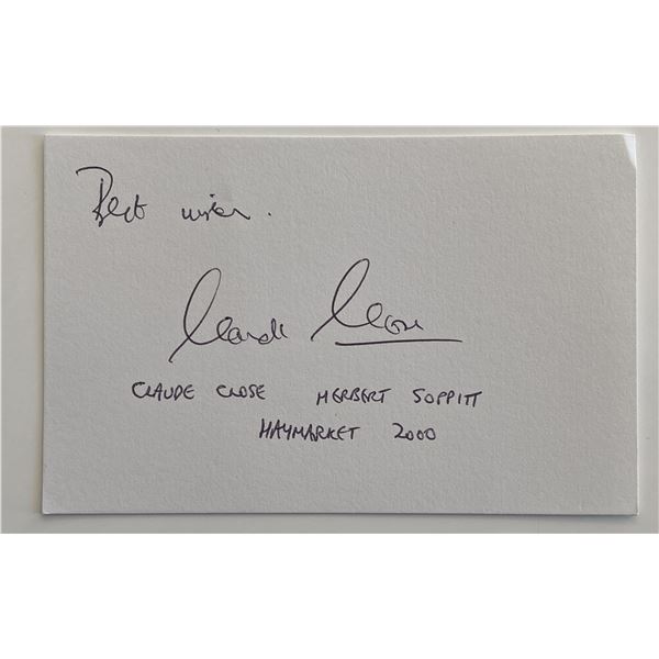 Claude Close original signature