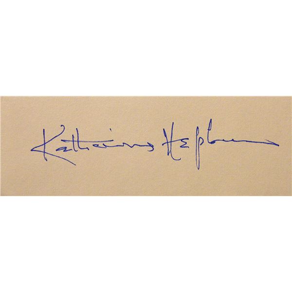 Katherine Hepburn signature slip