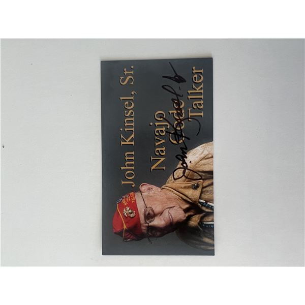 John Kinsel, Sr. signed business card