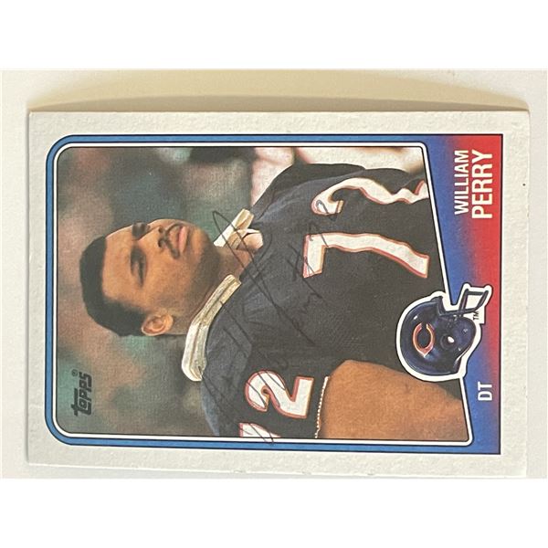 Chicago Bears William Perry 1988 Topps #79 signed trading card