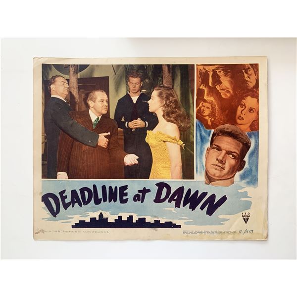 Deadline at Dawn original 1946 vintage lobby card