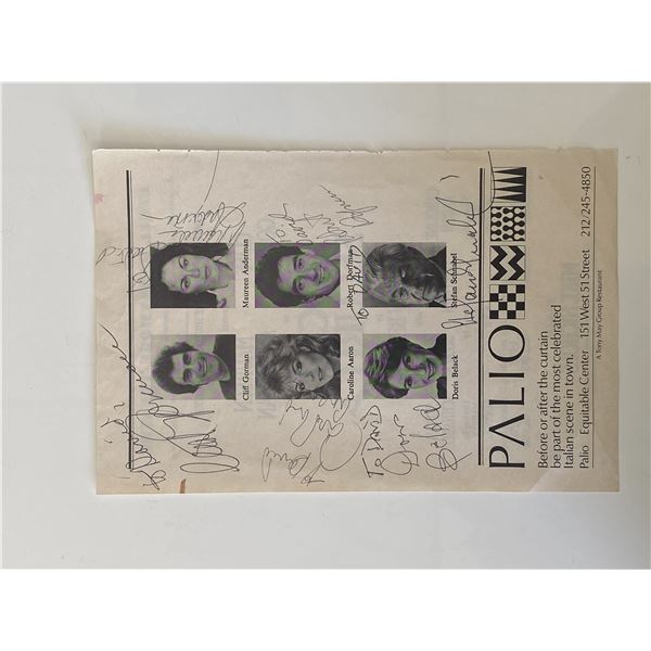 Social Security cast signed program page