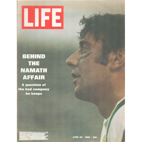 Joe Namath Life Magazine. June 20, 1969