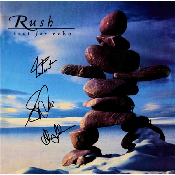Rush signed Test For Echo album