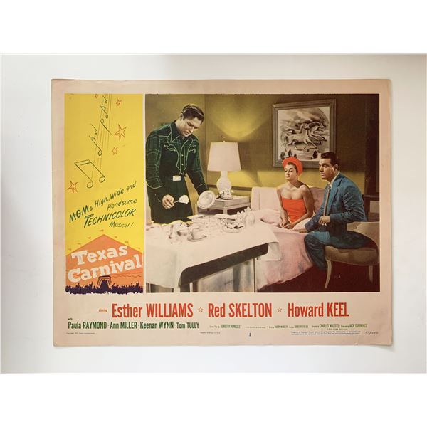 Texas Carnival original 1951 vintage lobby card