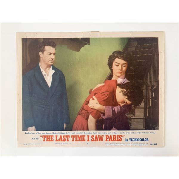 The Last Time I Saw Paris original 1954 vintage lobby card