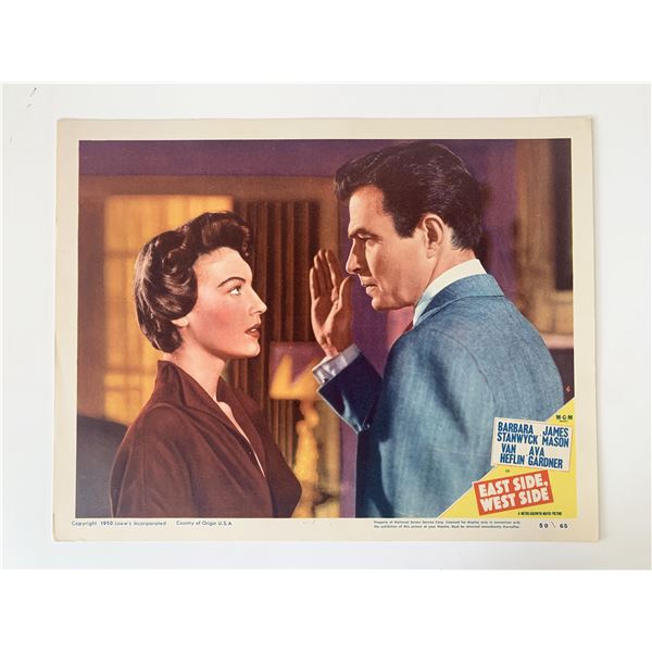 East Side, West Side original 1950 vintage lobby card