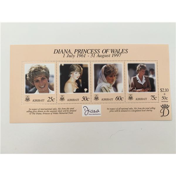 Kiribati Diana Princess of Wales commemorative stamp set
