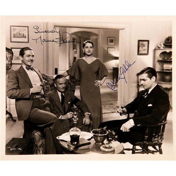 Norma Shearer and Clark Gable signed portrait photo