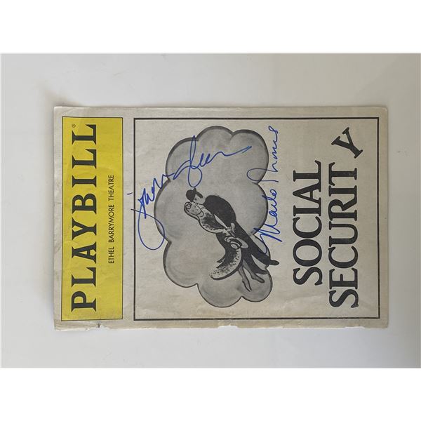 Social Security signed playbill cover