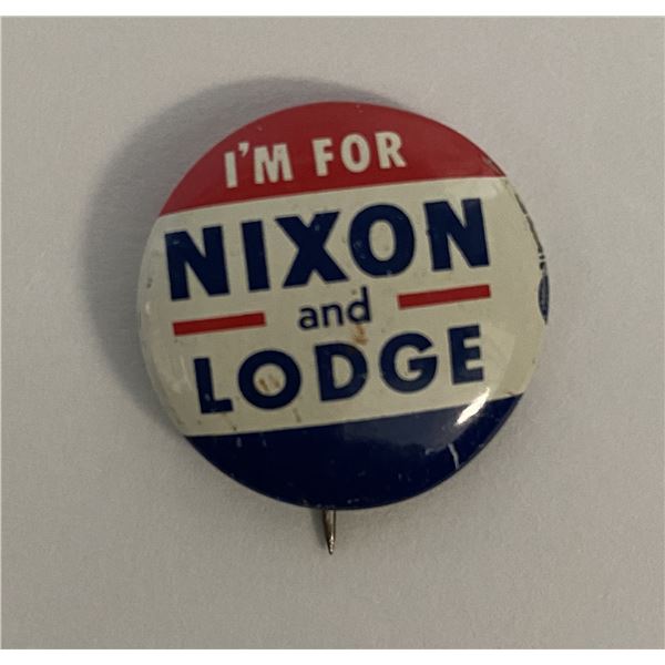 Nixon-Lodge  vintage campaign pin