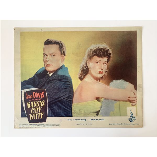 Kansas City Kitty original 1944 vintage lobby card