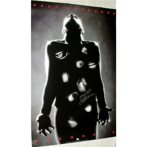 Ozzy Osbourne signed "Ozzmois" promo poster