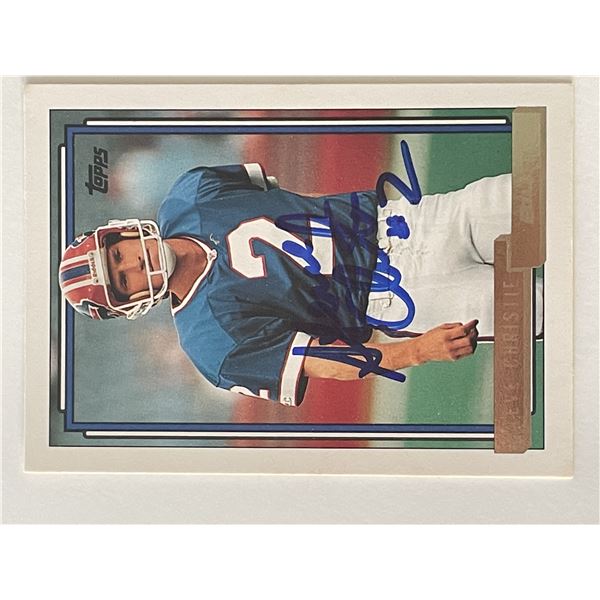 Buffalo Bills Steve Christie 1992 Topps #755 signed card