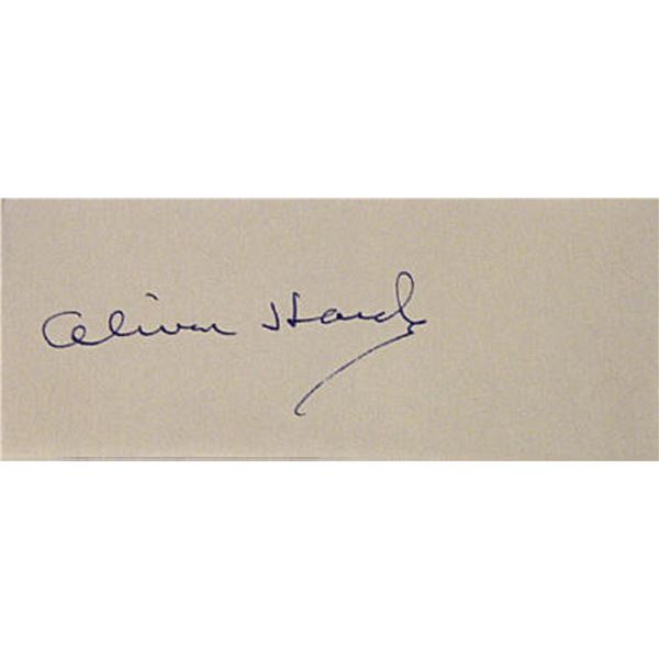 Oliver Hardy signature slip