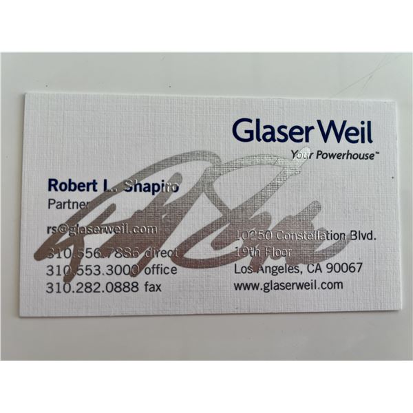 O.J. Lawyer Robert Shapiro signed business card