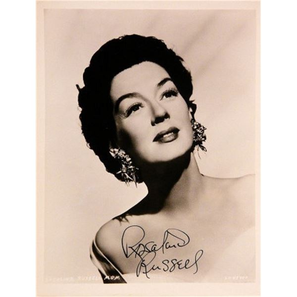 Rosalind Russell signed portrait photo