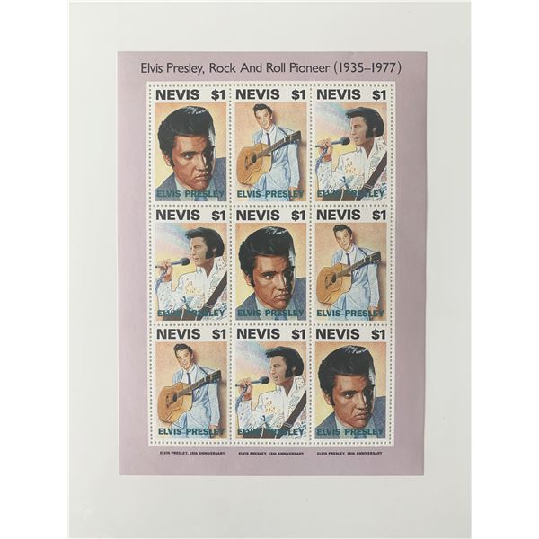 Elvis Presley 15th Anniversary Stamp Set - Nevis
