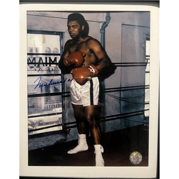 Muhammad Ali signed photo. GFA authenticated