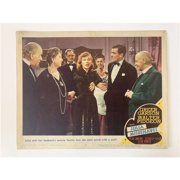 Julia Misbehaves original 1948 vintage lobby card